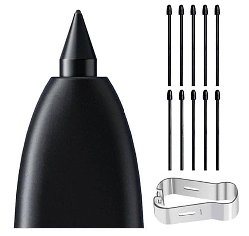 Weiche Spitzen/Spitzen, kompatibel mit Galaxy Note 9 S, weiche Ersatzspitzen [0,7 mm] [4096 Drucksensor] Galaxy Note 9 Federn/Spitzen (Note 9, Schwarz, 10 Stück) von TYHJ