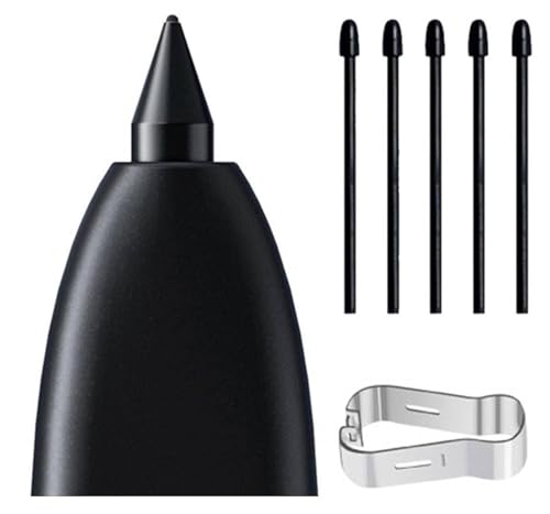 Weiche Spitzen/Spitzen, kompatibel mit Galaxy Note 9 S, Ersatzspitzen, 0,7 mm, 4096 Drucksensor, Galaxy Note 9 Federn/Spitzen (Note 9, Schwarz, 5 Stück) von TYHJ