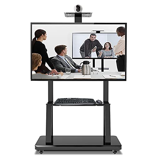 Robuste Mobile TV-Ständer für Flachbildschirme mit Rädern und Kameraregal, passend für 43/42/55/60/65/70 Zoll Fernseher, höhenverstellbarer rollender TV-Wagen für Messen/Schulen Robuste Mobile TV-Ständer für Flachbildschirme mit Rädern und Kameraregal, passend für 43/42/55/60/65/70 Zoll Fernseher, höhenverstellbarer rollender TV-Wagen für Messen/Schulen von TYLDBNF