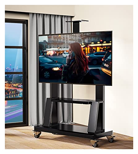 Rollbarer TV-Wagen für das Wohnzimmer zu Hause für 40/50/55/60/65/70/75-Zoll-Flachbildfernseher, moderner freistehender mobiler TV-Ständer auf Rädern, inklusive Kameraablage Rollbarer TV-Wagen für das Wohnzimmer zu Hause für 40/50/55/60/65/70/75-Zoll-Flachbildfernseher, moderner freistehender mobiler TV-Ständer auf Rädern, inklusive Kameraablage von TYLDBNF