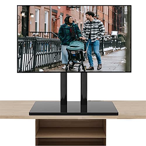 Schwarzer, höhenverstellbarer Tisch-TV-Ständer, passend für 32-60-Zoll-Fernseher, Universal-TV-Ständer aus Metall im Bierraum/Büro/Hotel, ohne Löcher in die Wand zu Bohren Schwarzer, höhenverstellbarer Tisch-TV-Ständer, passend für 32-60-Zoll-Fernseher, Universal-TV-Ständer aus Metall im Bierraum/Büro/Hotel, ohne Löcher in die Wand zu Bohren von TYLDBNF