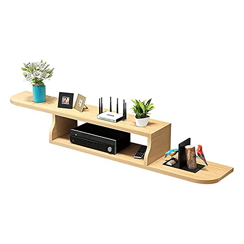 Schwebender TV-Ständer, Schrank, Wand-hängender TV-Ständer, schwimmende TV-Einheit, wandmontierter TV-Schrank für Router-Regal, DVD-Set-Top-Box-Aufbewahrung von TYLDBNF