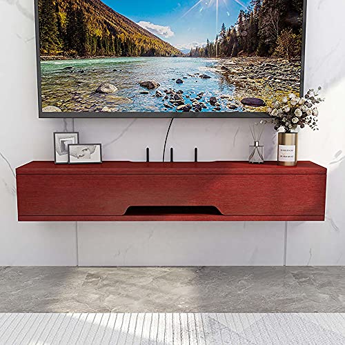 Schwebender TV-Ständer, TV-Ständer, Wandmontage, schwebender TV-Schrank, hängendes Unterhaltungsregal für Wohnzimmer, Schlafzimmer, Router, DVD-Set-Top-Box von TYLDBNF