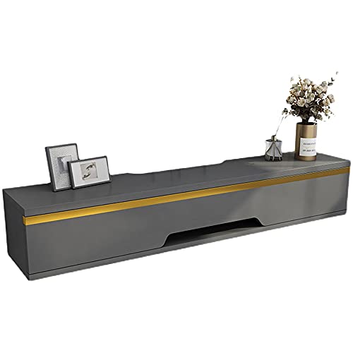 Schwebender TV-Ständer, TV-Ständer, Wandmontage, schwebender TV-Schrank, hängendes Unterhaltungsregal für Wohnzimmer, Schlafzimmer, Router, DVD-Set-Top-Box von TYLDBNF