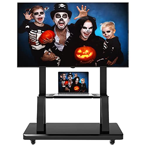 Universeller rollender TV-Wagenständer mit Rädern und Stauraum, passend für 50/55/60/65/70/75-Zoll-Fernseher, schwarzer freistehender mobiler TV-Wagen für Schule/Klassenzimmer Universeller rollender TV-Wagenständer mit Rädern und Stauraum, passend für 50/55/60/65/70/75-Zoll-Fernseher, schwarzer freistehender mobiler TV-Wagen für Schule/Klassenzimmer von TYLDBNF
