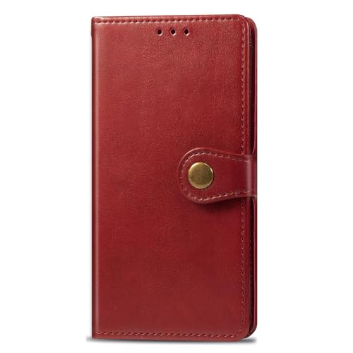 TYLYJSU Brieftaschen Hülle für Samsung Galaxy S25 Edge, Leder Kartenfächern, Runde Magnetische Schnalle, Vintage Handyhülle für Herren und Damen,Rot,S25 Edge TYLYJSU Brieftaschen Hülle für Samsung Galaxy S25 Edge, Leder Kartenfächern, Runde Magnetische Schnalle, Vintage Handyhülle für Herren und Damen,Rot,S25 Edge von TYLYJSU