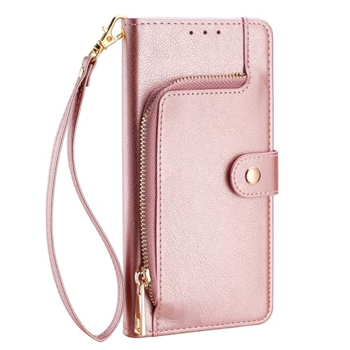 TYLYJSU Kartenhalter Hülle Für Samsung Galaxy S25 Edge, Leder Geldbörse Handyhülle mit Handyband Klappbare Ganzkörper Schutzhülle Anti-Fingerabdruck,Rosa,S25 Edge TYLYJSU Kartenhalter Hülle Für Samsung Galaxy S25 Edge, Leder Geldbörse Handyhülle mit Handyband Klappbare Ganzkörper Schutzhülle Anti-Fingerabdruck,Rosa,S25 Edge von TYLYJSU
