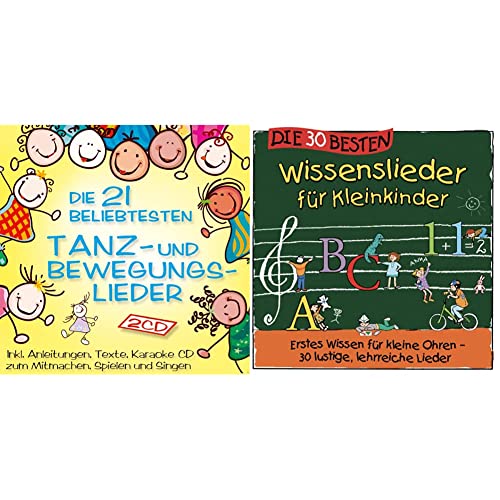 Bewegungslieder; Die 21 beliebtesten Tanz- und Bewegungslieder für Kinder; Bewegungslieder für Kleinkinder & Die 30 besten Wissenslieder für Kleinkinder - erstes Wissen für kleine Ohren von TYROLIS Musik GmbH / Mittenwald