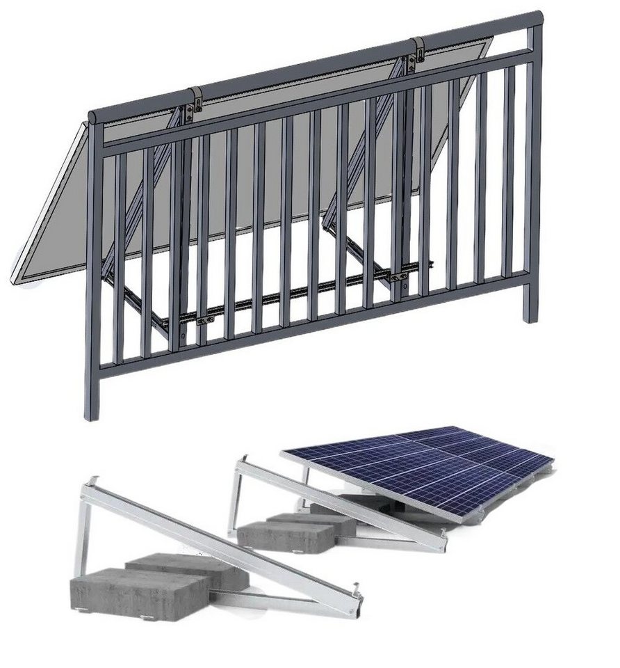 TZIpower Balkon Halterung Aufständerung Dach Solarmodul-Halterung, (1-tlg) von TZIpower