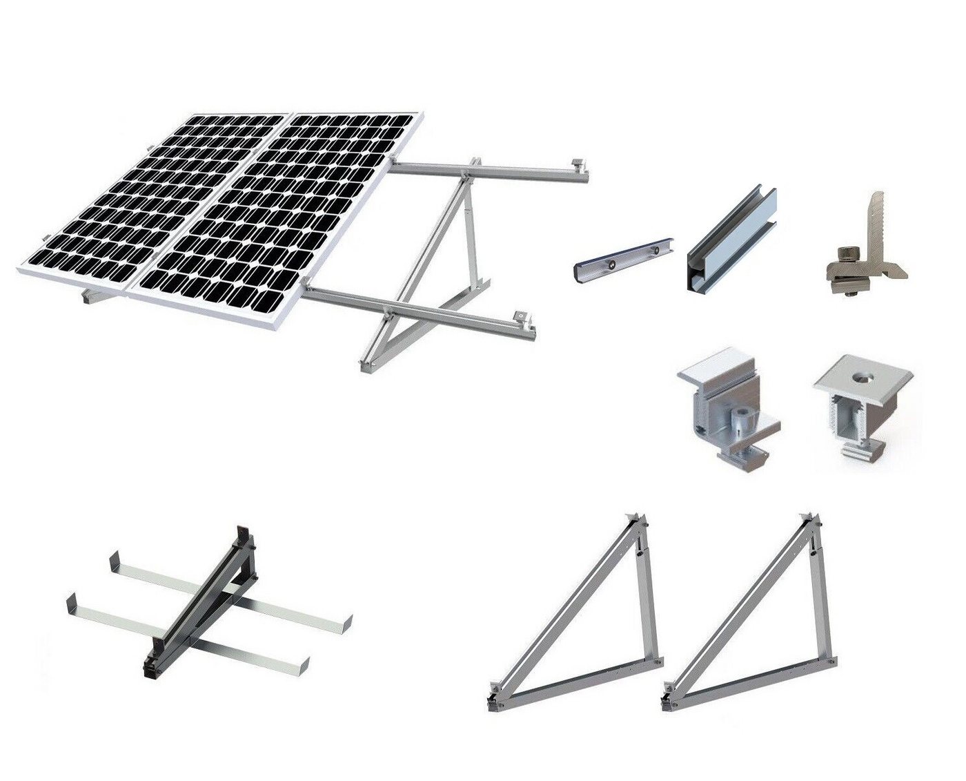 TZIpower Solar PV Balkonkraftwerk Halterung Aufständerung Flachdach 10-40° Solarmodul-Halterung TZIpower Solar PV Balkonkraftwerk Halterung Aufständerung Flachdach 10-40° Solarmodul-Halterung von TZIpower