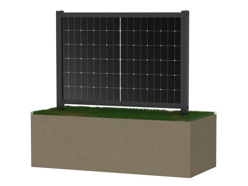TZIpower Solarzaun Zaun Solar Vertikal Horizontal PV Aufständerung Haus Garten Solarmodul-Halterung von TZIpower