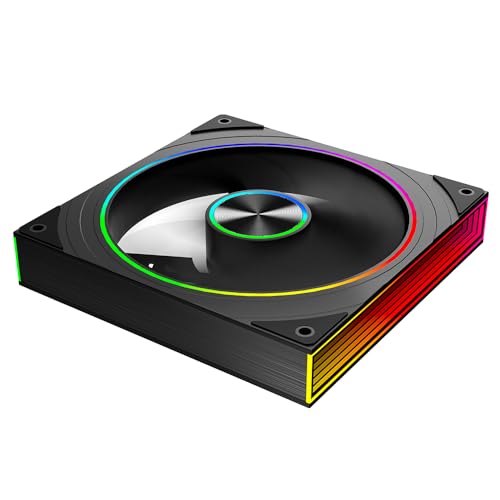 TZMRIT 140mm RGB Lüfter Reverse,Transwarp14 Reverse Flow ARGB Lüfter 140mm,Geeignet für Montage an der Unterseite oder Rückseite des Chassis (BK) von TZMRIT