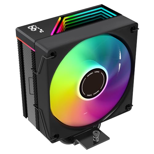 TZMRIT KF420 DGT ARGB CPU Kühler Mit Temperaturanzeige Display,für Intel LGA 1700/1200/115X/1851/1366/2011, für AMD AM4/AM5 (BK) von TZMRIT