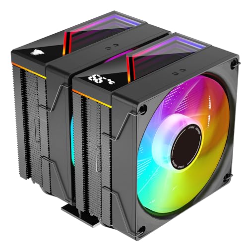 TZMRIT KF620 DGT ARGB CPU Kühler Mit Temperaturanzeige Display,265W TDP,für Intel LGA 1700/1200/115X/1851/1366/2011, für AMD AM4/AM5 (KF620 BK) von TZMRIT
