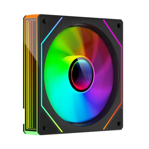 TZMRIT PRISM 4MAX 120mm Infinite Mirror ARGB PC Lüfter mit PWM Control und ARGB Effekt (BK, Forward) von TZMRIT