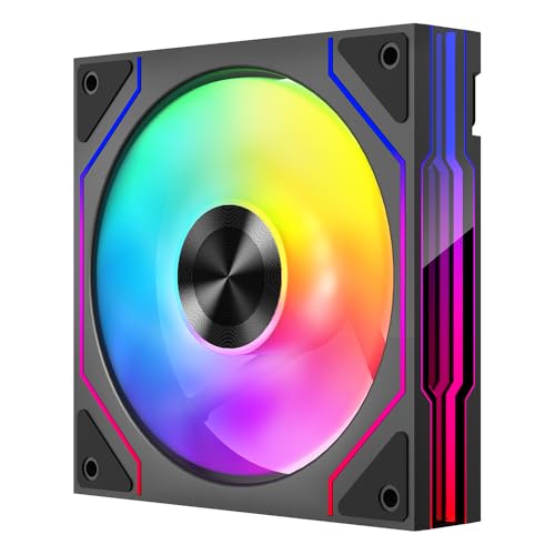 TZMRIT Prism-STARTRAIL 120mm Infinite Mirror ARGB PC Lüfter mit PWM Control und ARGB Effekt,1850RPM,58.36CFM (BK Reverse Flow) von TZMRIT