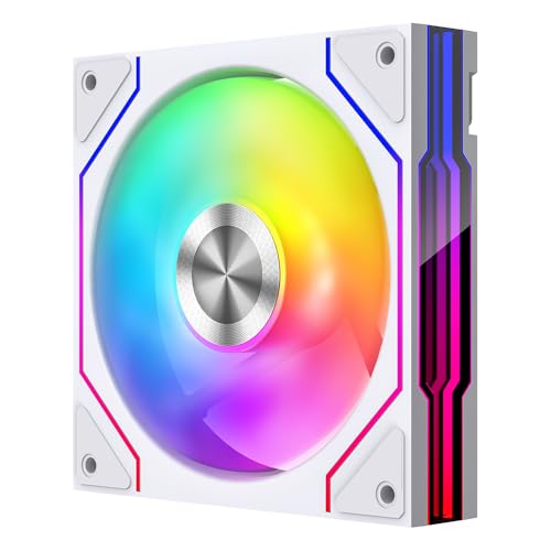 TZMRIT Prism-STARTRAIL 120mm Infinite Mirror ARGB PC Lüfter mit PWM Control und ARGB Effekt,1850RPM,58.36CFM (WH Reverse Flow) von TZMRIT