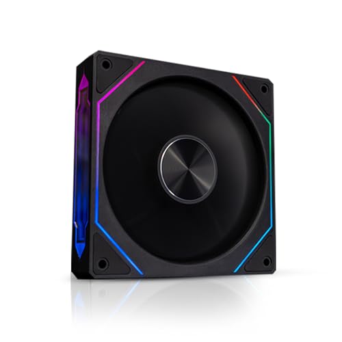 TZMRIT Prism4RS Reverse Flow ARGB Lüfter 120 mm, 5 V 3PIN RGB Lüfter, 4PIN Unendlicher Spiegel PWM Lüfter,Schwarz von TZMRIT