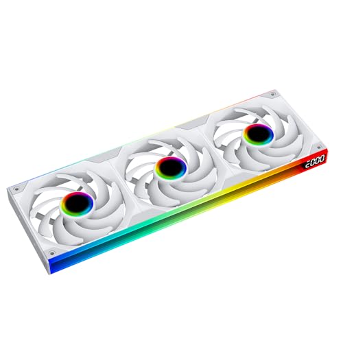 TZMRIT ST-ALL-IN-ONE ARGB Lüfter,Einzelrahmen Lüftereinheit mit Drehzahlanzeige (3, WH, Infinite Mirror) von TZMRIT