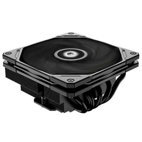 TZMRIT x COOLING IS-55 Low Profile CPU Kühler 55mm Höhe,mit 5 Heatpipes und 120x120x15 mm Slim Lüfter, für Intel LGA1851/1700/115X/1200,für AMD AM4/AM5 (BK) von TZMRIT