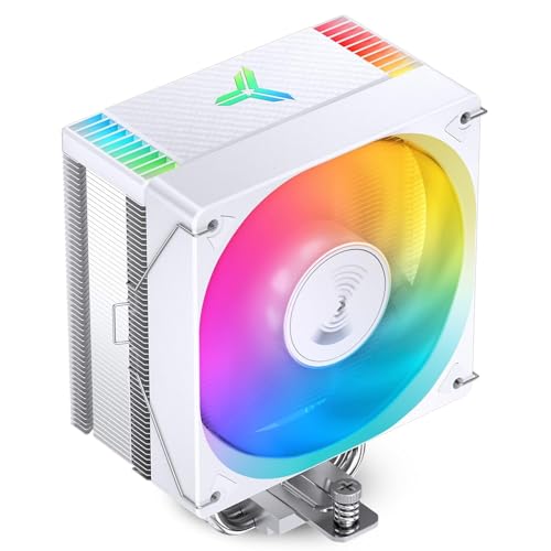 TZMRIT x CR-1000 EVO CPU Kühler,220W TDP,4 Heat Pipes,154mm Höhe,mit 120 * 120 * 25mm 1500PRM ARGB PWM 9-Blades Lüfter,für Intel LGA 115X/1200/1700, AMD AM4/AM5 (WH) von TZMRIT