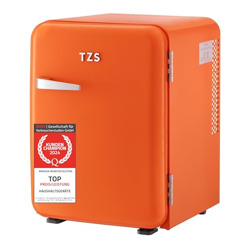 TZS First Austria lautloser Minikühlschrank | Retro Design | Einstellbare Kühlleistung | Türgriff |Thermoelektrisches Kühlsystem | 40L | orange TZS First Austria lautloser Minikühlschrank | Retro Design | Einstellbare Kühlleistung | Türgriff |Thermoelektrisches Kühlsystem | 40L | orange von TZS First Austria