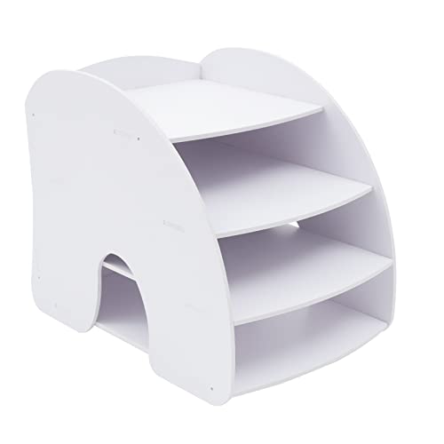 TaNeHaKi Pvc Schreibtisch Organizer,Schreibtischablage Mit 4 AblagefäCher,Dokumentenablage FüR Zuhause BüRo,Briefablage von TaNeHaKi