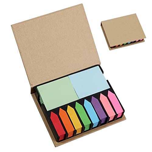 Haftnotizen Set, 2000 Stück Selbstklebende Haftnotizen, Bunte Klebezettel, Page Marker Sticky Notes Set, Notizblock Mit PU-Verpackungs Box für Büro, Schule oder Arbeit (Blau) von Taasmoog