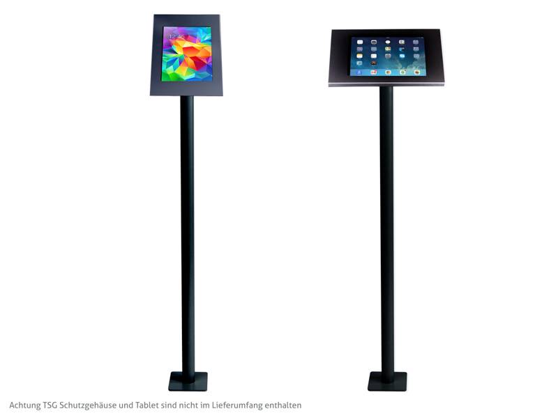 TabLines TBS002B Tablet Bodenst?nder zum Festschrauben, schwarz von TabLines