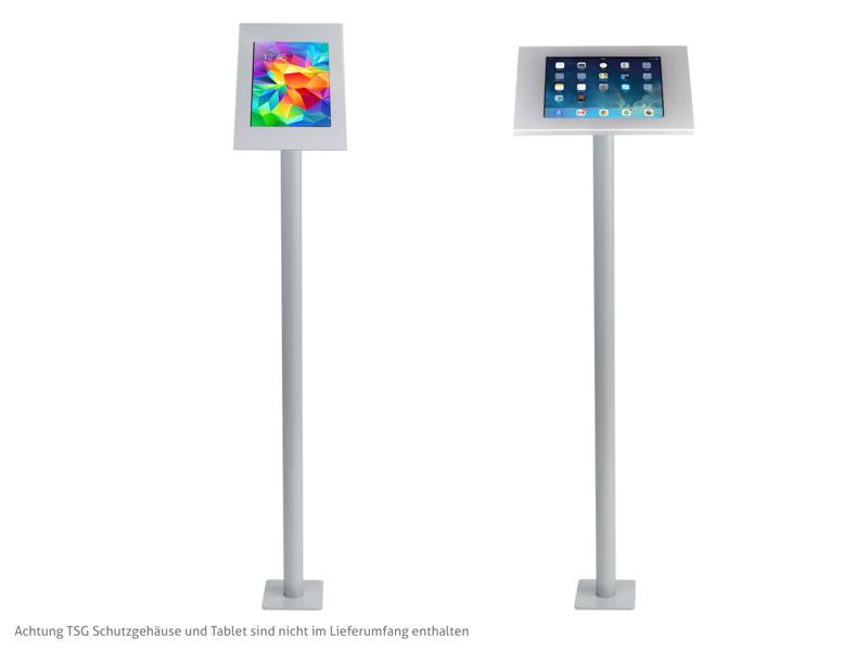 TabLines TBS002S Tablet Bodenst?nder zum Festschrauben, silber von TabLines