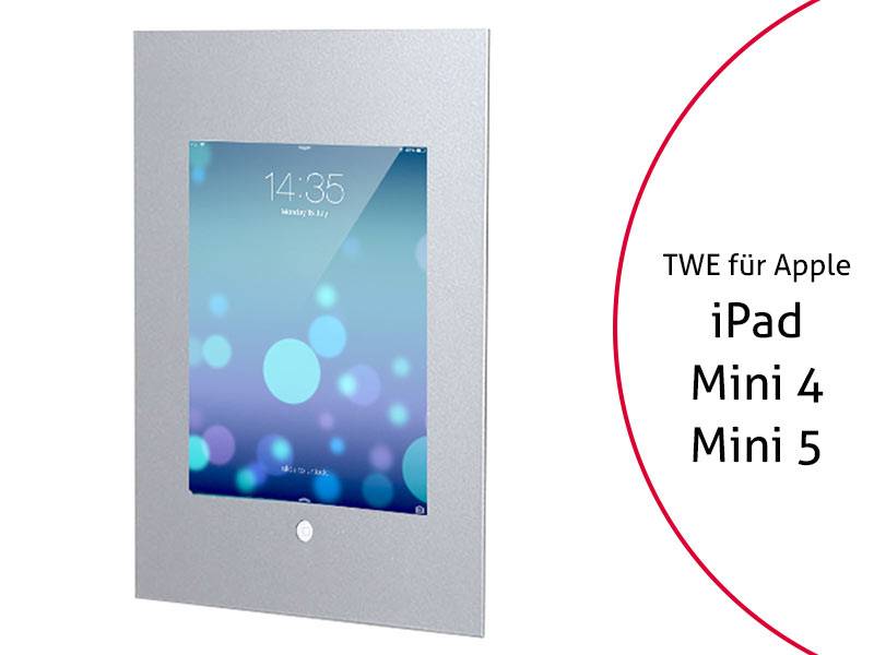 TabLines TWE018S Tablet Wandeinbau f?r Apple iPad Mini 4/5, HB, silber von TabLines