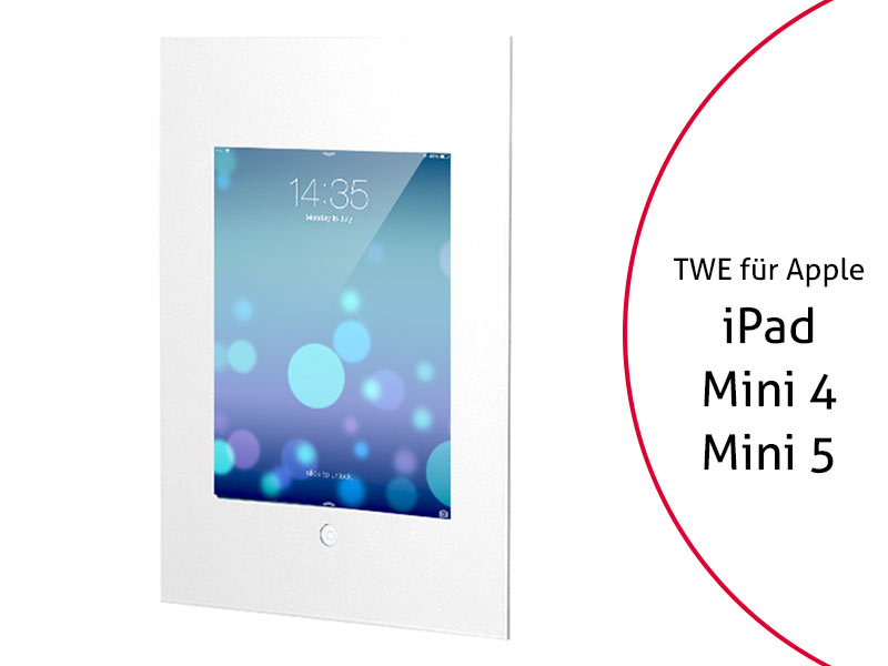 TabLines TWE018W Tablet Wandeinbau f?r Apple iPad Mini 4/5, HB, wei? von TabLines