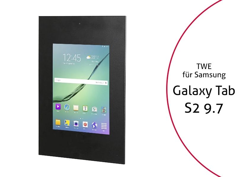 TabLines TWE020B Tablet Wandeinbau f?r Samsung Tab S2 9.7 DS, schwarz von TabLines