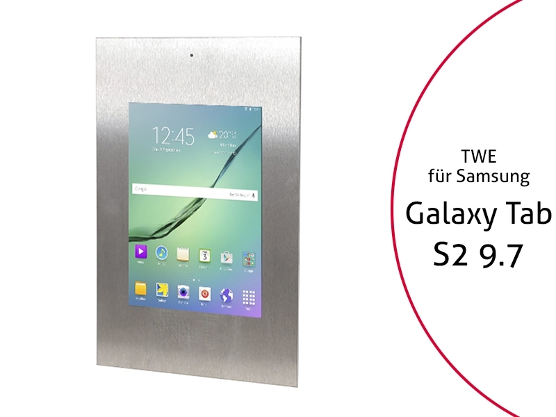 TabLines TWE020E Tablet Wandeinbau f?r Samsung Tab S2 9.7 DS, Edelstahl von TabLines