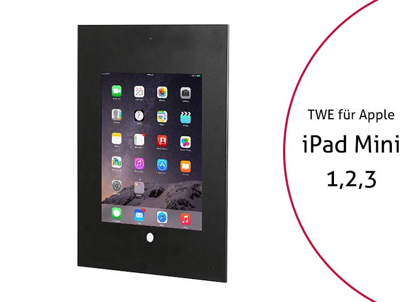 TabLines TWE026B Tablet Wandeinbau Apple iPad Mini 1-2-3, DS, HB von TabLines