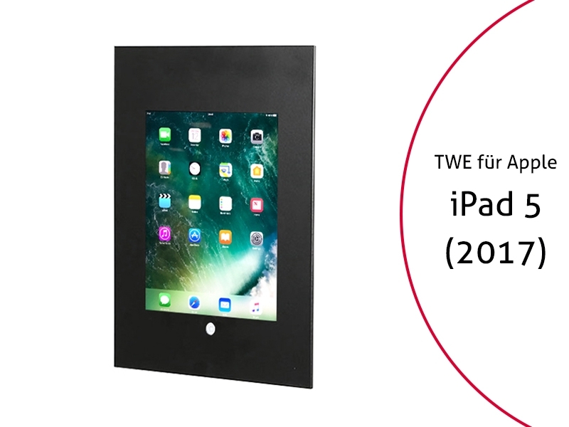 TabLines TWE035B Tablet Wandeinbau f?r Apple iPad 5 (2017), HB, schwarz von TabLines