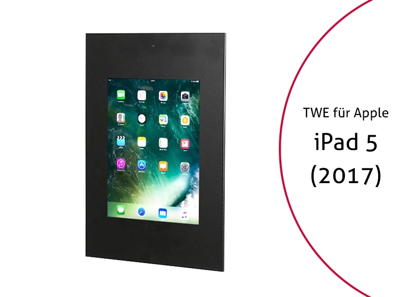 TabLines TWE036B Tablet Wandeinbau f?r Apple iPad 5 (2017), DS, schwarz von TabLines