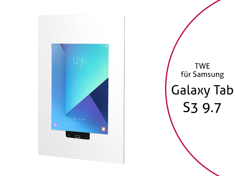 TabLines TWE039W Tablet Wandeinbau f?r Samsung Tab S3 9.7 HB, wei? von TabLines