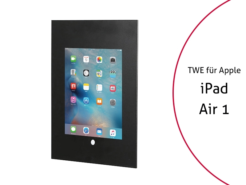 TabLines TWE051B Tablet Wandeinbau f?r Apple iPad Air 1 HB, schwarz von TabLines