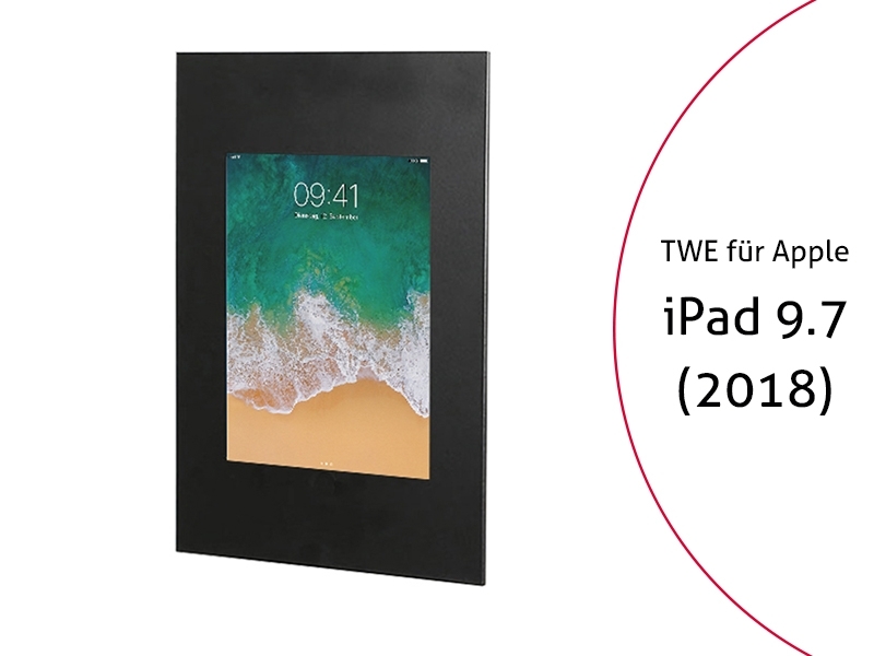 TabLines TWE062B Tablet Wandeinbau f?r Apple iPad 9.7 (2018), schwarz von TabLines