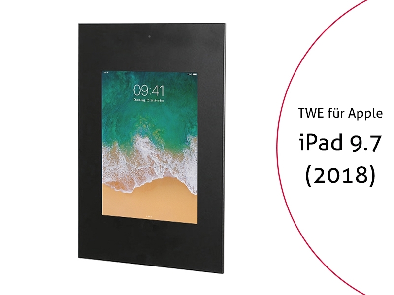 TabLines TWE064B Tablet Wandeinbau f?r Apple iPad 9.7 (2018), DS, schwarz von TabLines