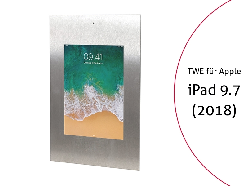 TabLines TWE064E Tablet Wandeinbau f?r Apple iPad 9.7 (2018), DS, Edelstahl von TabLines