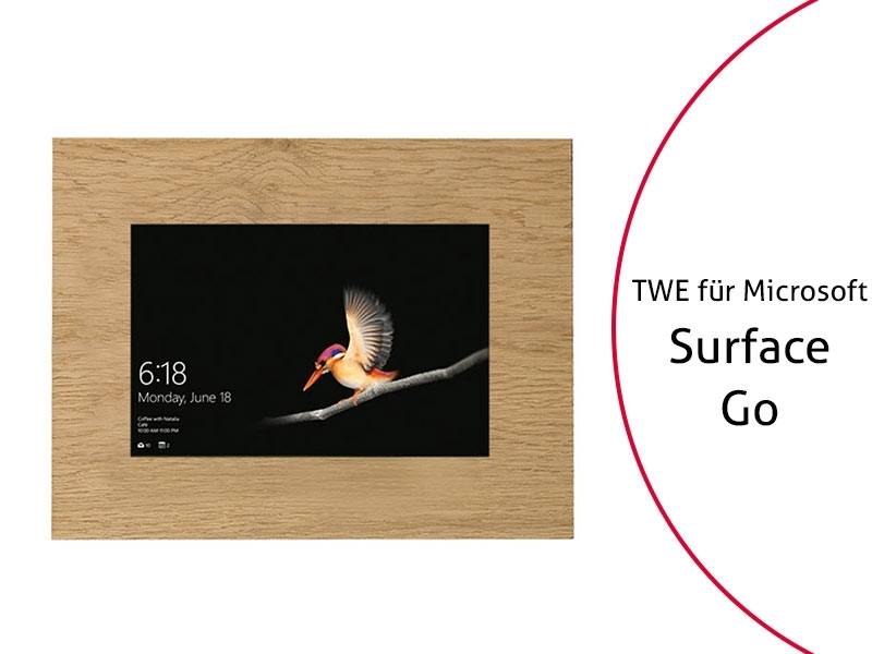 TabLines TWE081O Tablet Wandeinbau f?r Microsoft Surface Go, Eiche von TabLines