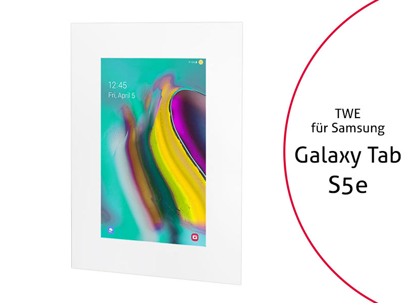 TabLines TWE085W Tablet Wandeinbau f?r Samsung Tab S5e, wei? von TabLines