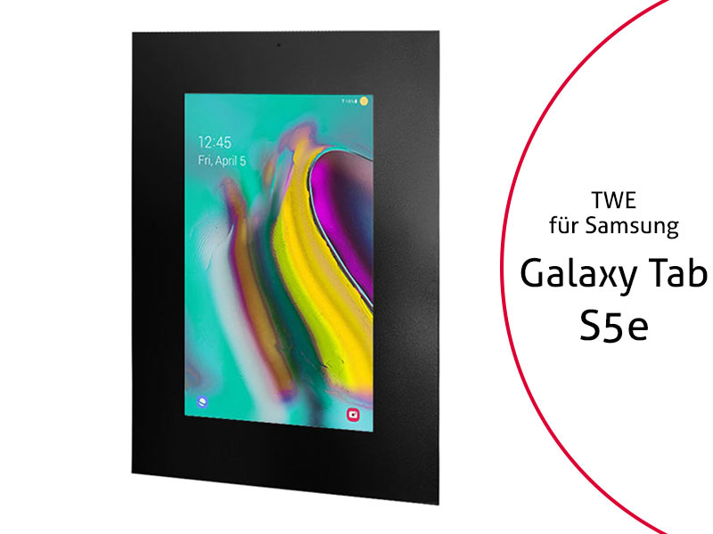 TabLines TWE086B Tablet Wandeinbau f?r Samsung Tab S5e, DS, schwarz von TabLines