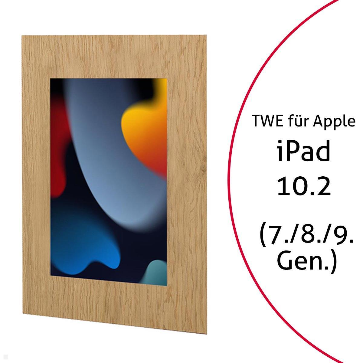 TabLines TWE087O Tablet Wandeinbau f?r Apple iPad 10.2 (7./8./9. Gen.), Eiche von TabLines
