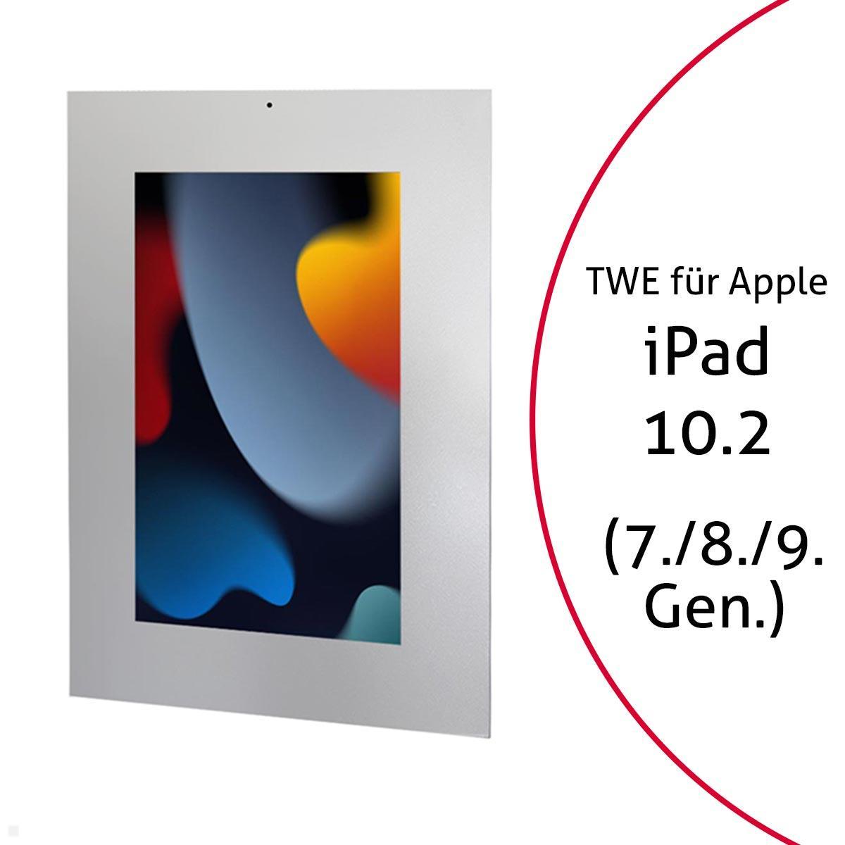 TabLines TWE088S Tablet Wandeinbau f?r Apple iPad 10.2 (7./8./9. Gen), DS, silbe... von TabLines