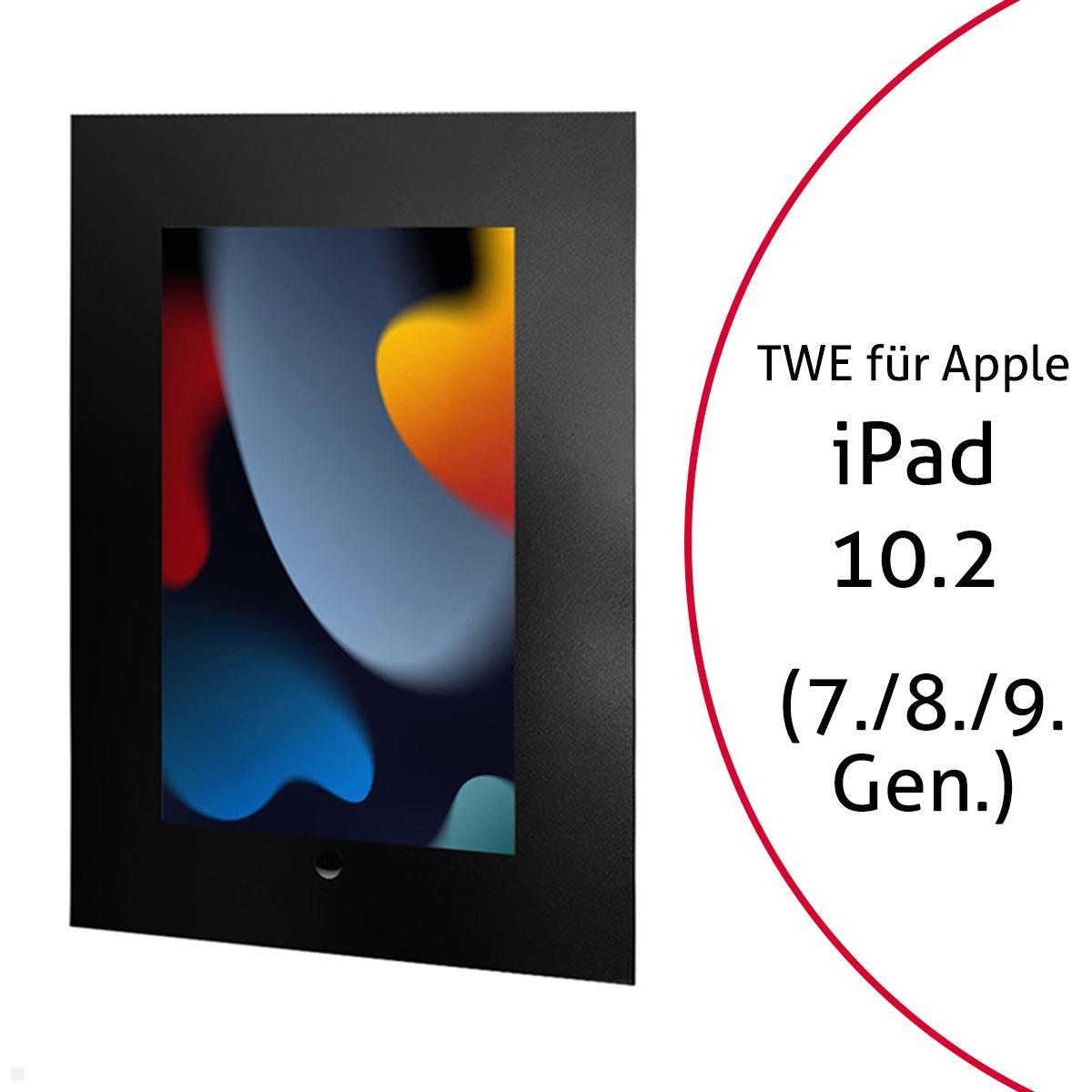 TabLines TWE089B Tablet Wandeinbau f?r Apple iPad 10.2 (7./8./9. Gen.), HB, schw... von TabLines