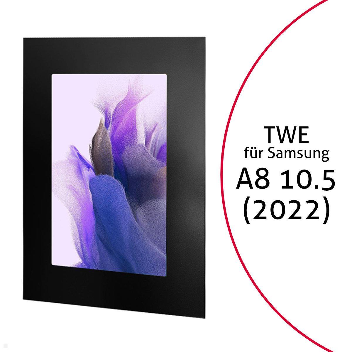 TabLines TWE103B Tablet Wandeinbau f?r Samsung Tab A8 10.5 (2022), schwarz von TabLines
