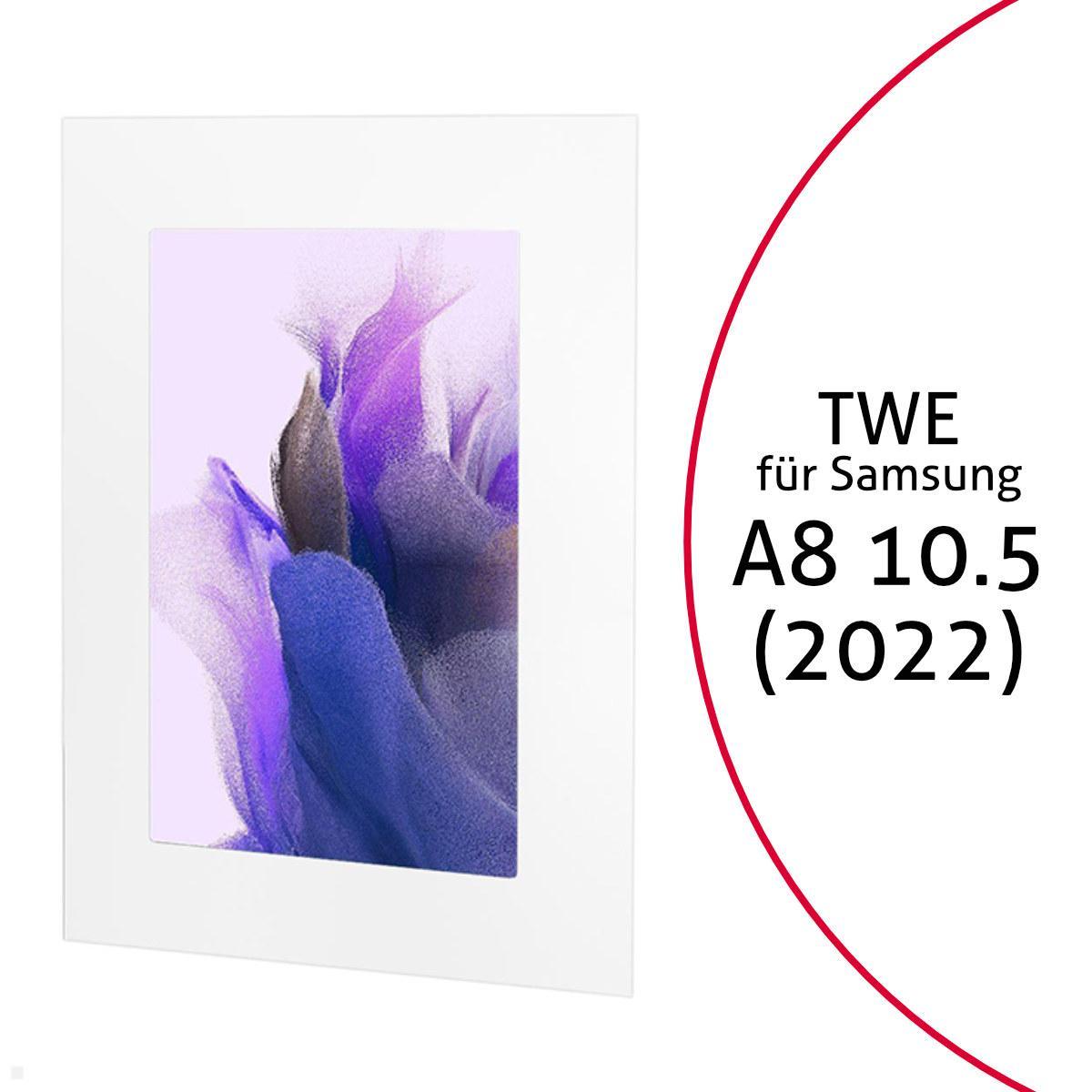 TabLines TWE103W Tablet Wandeinbau f?r Samsung Tab A8 10.5 (2022), wei? von TabLines